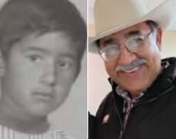 La primera foto a mis 9 años y la segunda a mis casi 60.