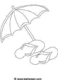 Flip Flops And Beach Umbrella Summer Season Coloring Page Beach Coloring Pages Coloring Pages Summer Coloring Pages