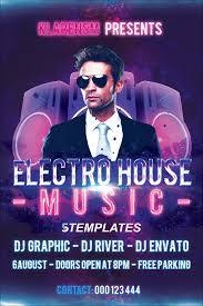 Showcase of the best free flyer templates! Electro House Music Flyer Free Psd Template On Behance