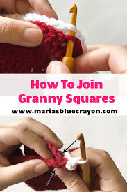 When doing a dc join, you would always do your join on the right. How To Join Granny Squares Single Crochet Method Maria S Blue Crayon
