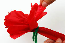 You can use one color of tissue paper or mix and match for a unique multicolored look. Tissue Paper Pom Pom Flowers Kids Crafts Fun Craft Ideas Firstpalette Com