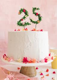 Silver glitter happy birthday cake topper 7in x 3in cardstock & plastic decoration. Floral Numbers Birthday Cake Topper The House That Lars Built