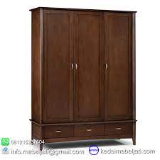Desain lemari pakaian jati minimalis modern harga lemari pakaian jati 3 pintu, lemari baju jati jepara,model lemari jati terbaru,harga lemari jati 2020. Jual Lemari Pakaian Jati Minimalis 3 Pintu Kartini Kedai Mebel Jati Jepara