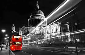 London Bus Black And White Photography With Color Black And White Wallpaper Black And White Photography St Pauls Cathedral