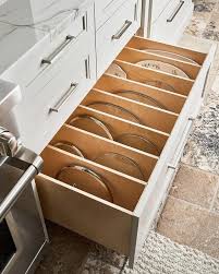 Organization ideas for kitchen cabinets and drawers. Custom Kitchen Drawer With Pot And Pan Lid Dividers Transitional Kitchen