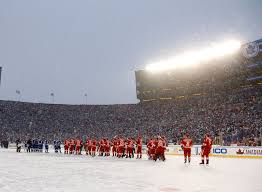 29 Breathtaking Photos From Hockey S Snowtastic Winter Classic Red Wings Hockey Hockey Classic