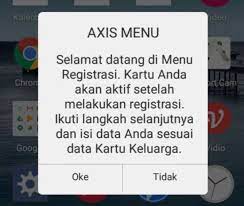 Kementerian komunikasi dan informatika telah mewajibkan pengguna untuk melakukan registrasi kartu sim prabayar baik lama maupun baru untuk semua operator; 6 Cara Registrasi Kartu Axis Yang Gagal Lewat Web Sms Dll