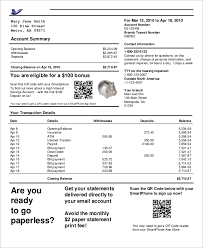 More images for example of bank details letterhead » Free 6 Sample Bank Statement Templates In Pdf