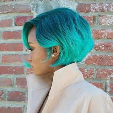 Black And Green Bob Wig 11 Fierce Relaxed Bobs For Black Women Turquoise Hair Short Hair Color Short Hair Styles