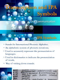 In phonetic alphabet a stands for? Transcription And Ipa Symbols Oral Communication Writing Linguistics