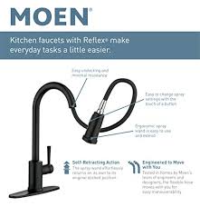 Moen arbor™ single handle pull down touchless kitchen faucet with motionsense, power clean and reflex technology in oil rubbed bronze. Moen S72308bg Sto One Handle High Arc Pulldown Kitchen Faucet With Power Clean Brushed Gold Kitchenfaucets Com