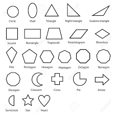 Basic Shapes For Kids Black And White Geometric Shapes Vector Stock Vector 35401933 Geometric Shapes Drawing Geometric Shapes Geometric