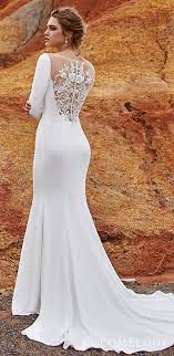 Cocomelody Wedding Dresses 2019 Simple Fitted Bridal Gown With Long Sleeves And Wedding Dresses Simple Wedding Dresses Dream Wedding Dresses