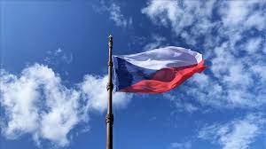 These were the british blue and red ensigns with the company badge in the fly. Czech Republic Urges Russia Against Diplomat Expulsion