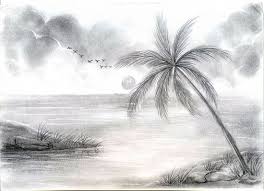 Drawings of paints and pencil. Easy Cool Landscape Drawings Novocom Top
