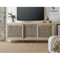 The tv stand has large flat table top, 2 large sturdy wicker baskets provide enough space for storage. Tall Over 32 In Tv Stands Joss Main