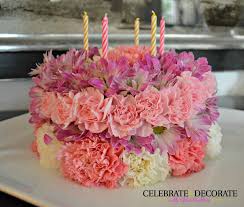 Birthday Gift Cake And Flowers Floral Birthday Cake Birthday Cake With Flowers Happy Birthday Flower Birthday Flowers