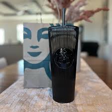 Starbucks 2024 Pleated Black Cup
