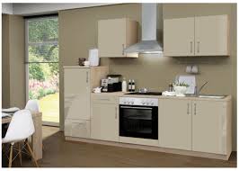 Menke Einbaukuche Kuchenzeile Kuche Kuchenblock 270 Cm Eiche Sonoma Beige Glanz Kitchcom