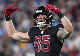 Highest/paid TEs in per year average: 🏈Trey McBride: $19M 🏈Travis Kelce:  $17.1M 🏈TJ Hockenson: $16.5M 🏈 George Kittle: $15M 🏈 Dallas Goedert:  $14.25M 🏈 Mark Andrews: $14M