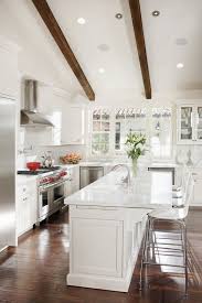 All White Mediterranean Kitchen Design Mediterranean Kitchen Design Dark Kitchen Floors White Kitchen Design