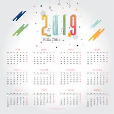 Vektorel Cizim 2019 Takvimi Photoshop Bullet Journal Journal