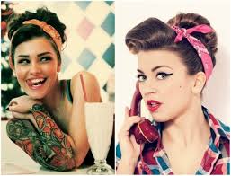 I have a lot of hair, and i'll be. Rockabilly Frisur Mit Tuch Selber Machen Rockabilly Frisur Rockabilly Frisuren Frauen 50er Jahre Frisur