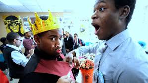 The Dream Kings give carnations and candy for Valentine's