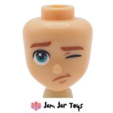 LEGO Friends Nadia Head Reddish Brown Eyebrows, Olive Green Eyes. MDH67