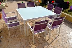 Et d'une table basse l 140 x p 72 x h 36 cm. Salon De Jardin Hesperide Table Carree 8 Fauteuils Bourges