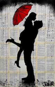 Saatchi Art Artist Loui Jover Drawing November Rain Art Umbrella Art Silhouette Art Art