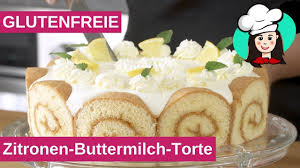 Aber auch süße bohnenpaste und schokolade machen den kuchen schön saftig. Glutenfreie Zitronen Buttermilch Torte Youtube