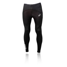 details about asics finish advantage mens black compression running long tights bottoms pants