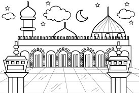 Gambar pemandangan masjid kartun berwarna. Gambar Masjid Indah Dan Megah Worldofghibli Id