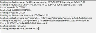Unityplayer Dll Causes Rust To Crash Playrust