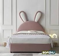 Headboard Set C-0308 - Rangka Tempat Tidur Anak Kayu Solid Lapis Kulit  Kepala Ranjang Bed Anak Kasur
