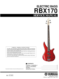 Rothstein guitars serious tone for the. Yamaha 170 Service Manual Pdf Download Manualslib