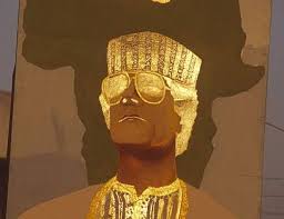 القذافي green aesthetic artwork mona lisa