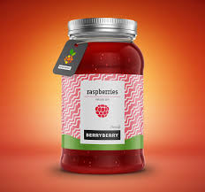 Jam label printable for mason jars, homemade product label, country check kraft. Jam Jar Mockup Download Free Psd Template