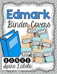 Edmark Binder Covers And Spine Labels Binder Covers Spine Labels Binder Labels