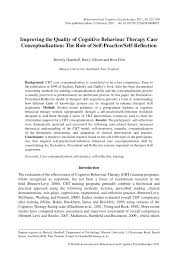 Reflection paper on human nature. Pdf Improving The Quality Of Cognitive Behaviour Therapy Case Conceptualization The Role Of Self Practice Self Reflection
