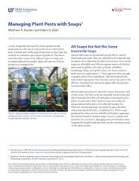 The mixture is also effective against mites, black flies test spray on the plants you are willing to treat with soapy water. Pdf Managing Plant Pests With Soaps