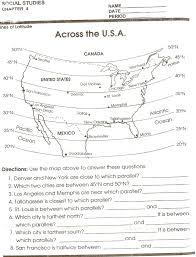 Across The Usa Mapping Skill Sheet Social Studies Worksheets Social Studies Maps Social Studies