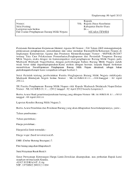 Surat permohonan pembelian peralatan : Contoh Surat Permohonan Penghapusan Barang Docx