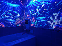 Black Light Wall Paint Dark Blue Paint Black Light Room Black Lights Bedroom
