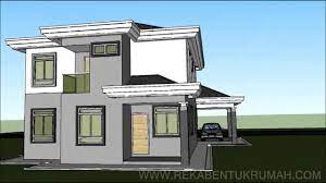 30 pelan rumah banglo setingkat 4 bilik moden minimalis. Pelan Rumah D2 11 Pelan Rumah Banglo 2 Tingkat 5 Bilik 3 Bilik Air Youtube