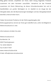 Sie oder ihre mieter haben gekündigt. Wohnungsubergabe Protokoll Einzug Wer Bei Der Wohnungsubergabe Einige Wichtige Dinge Beherzigt Spart Sich Im Pdf Kostenfreier Download