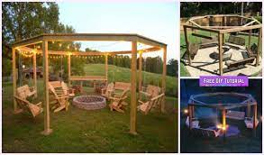 The glass wind guard will protect your treats and your family from getting too close to the flame, even on windy days. Diy Pergola Firepit Swings Tutorial