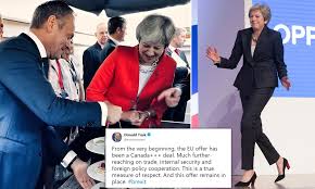 'i could have donald tusk says blocking eu membership talks with north macedonia and albania is a mistake. Donald Tusk Repeats His Offer Of A Canada Style Brexit Trade Deal Daily Mail Online
