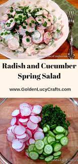 Radish And Cucumber Spring Salad Spring Salad Radish Recipes Healthy Recipes